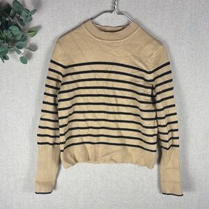 La Ligne by Target > Striped Tan and Black Sweater Small